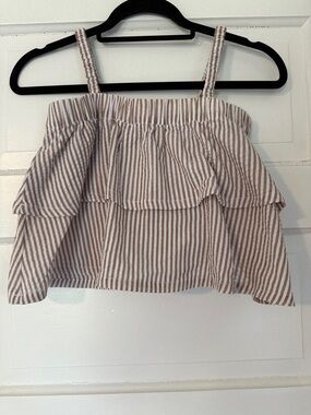 English Factory Striped Crop Tank